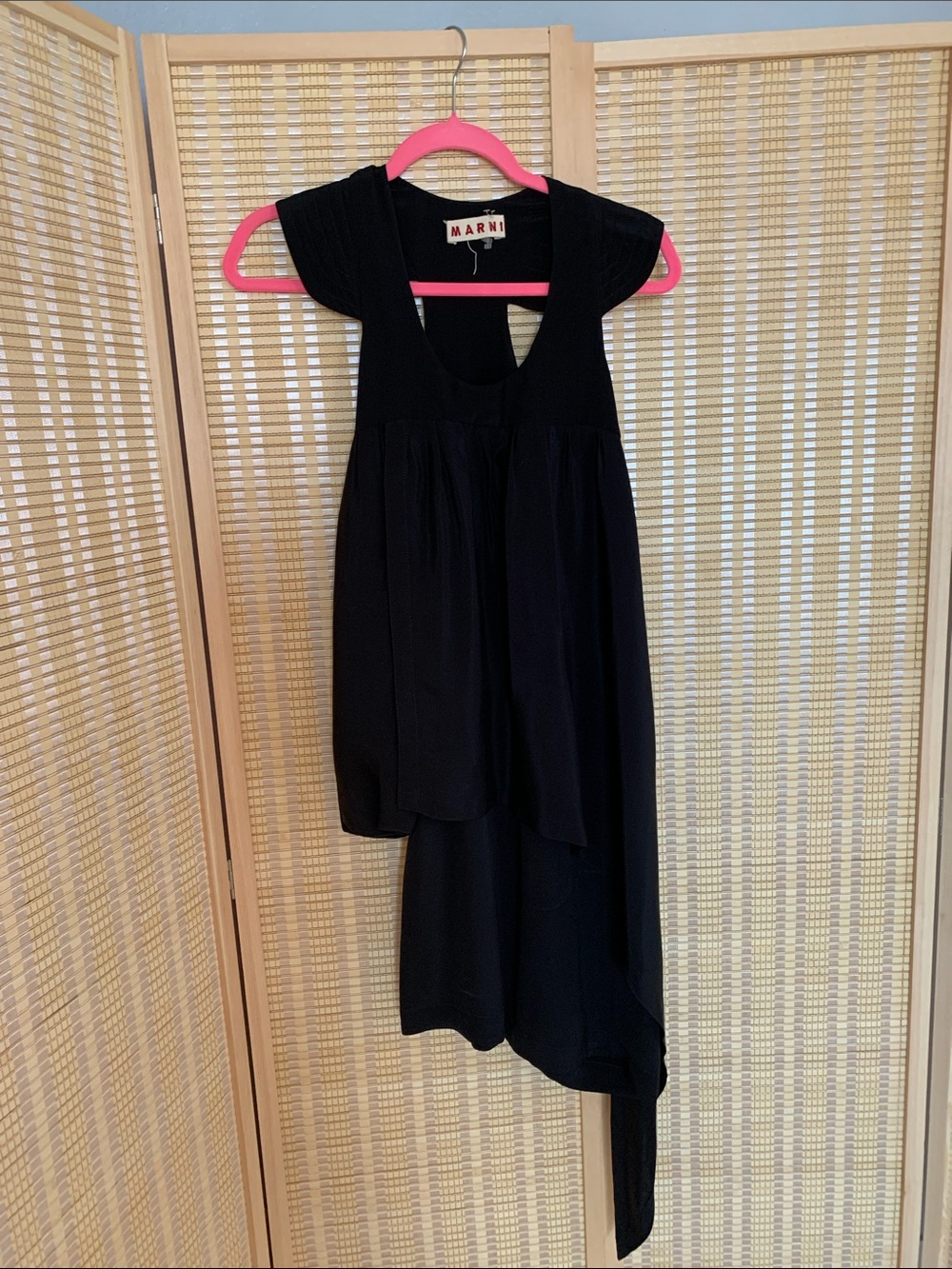 Marni Black Layered Asymmetric Girls Dress